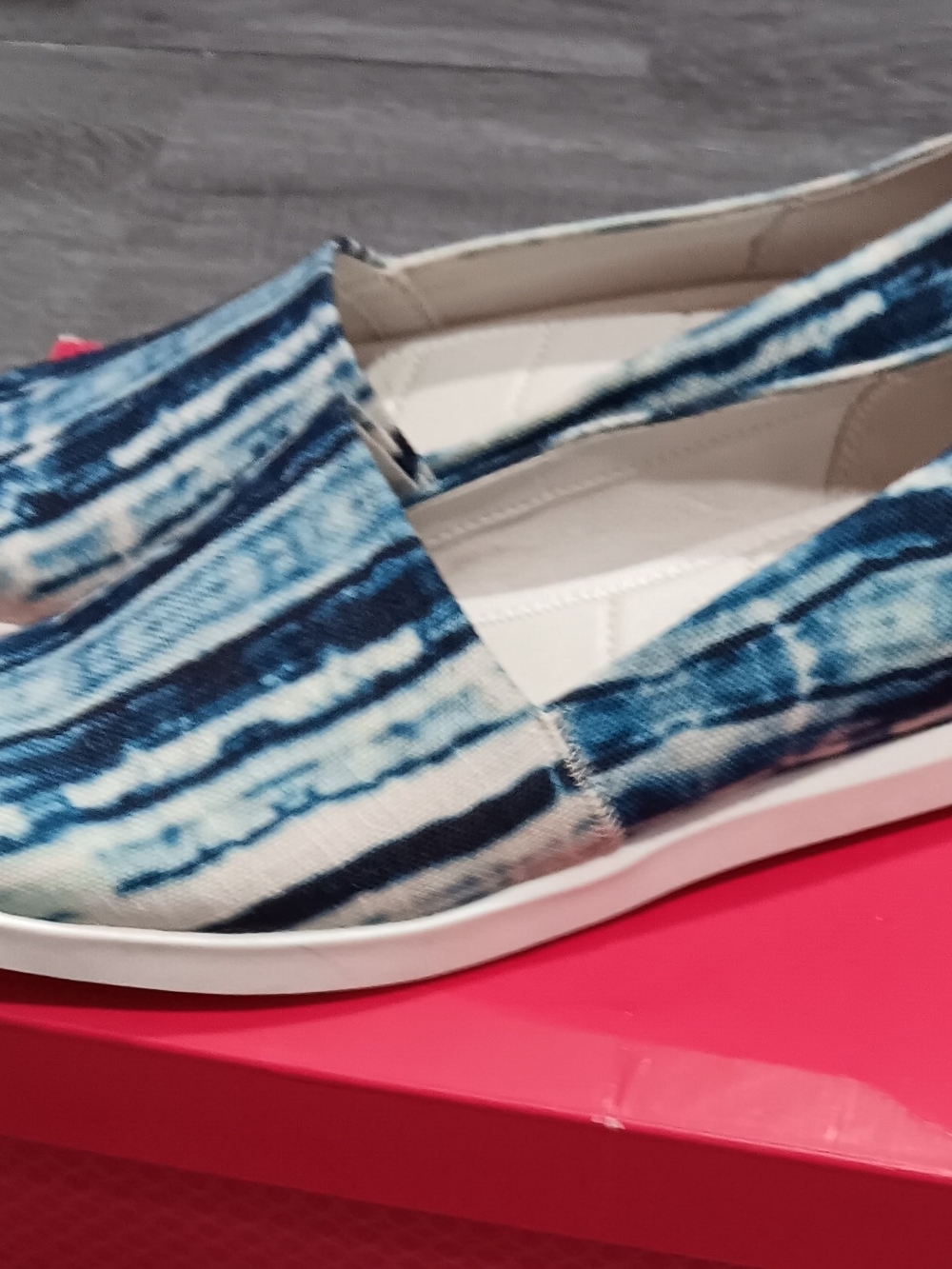Franco Sarto Blue Tie-Dye Slip-On Flats